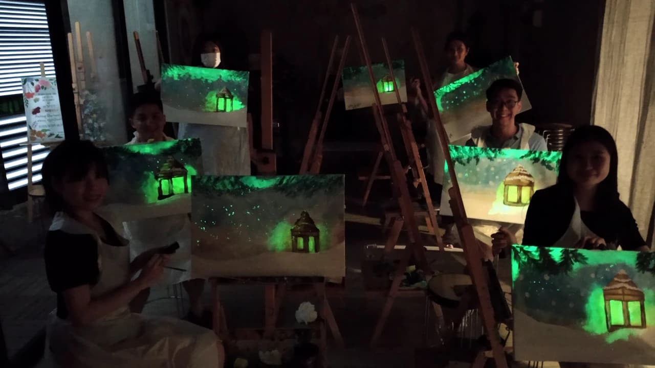 Glow in The Dark Sip & Paint Experience in Kuala Lumpur - Photo 3